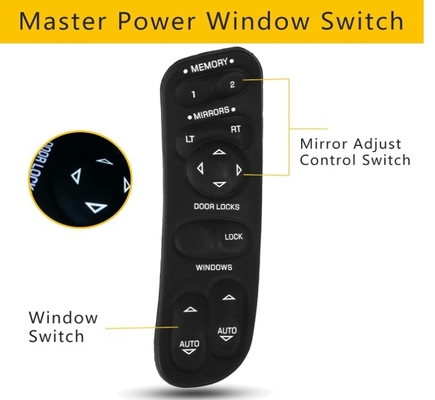 Corvette 1997-2004 Left Driver Side Electric Power Window Switch Made of ABS Plastic