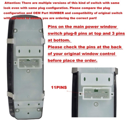 68086693AD Power Window Master Switch for 2011-2014 Jeep Grand Cherokee Dodge Durango