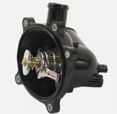 Metal Plastic Engine Coolant Thermostat Housing Assembly for Audi A6 S6 S6 S8 Q7 Volkswagen Touareg Black
