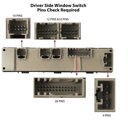 15883320 Front Driver Left Side Power Window Switch Black for 2007 Sierra 1500 Classic HM