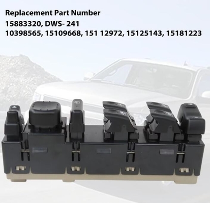 15883320 Front Driver Left Side Power Window Switch Black for 2007 Sierra 1500 Classic HM