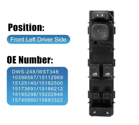 H2 Electric Power Window Switch for Front Left Drive Side Car Cadi-llac GMC Chevrolet