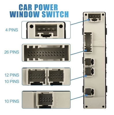 H2 Electric Power Window Switch for Front Left Drive Side Car Cadi-llac GMC Chevrolet